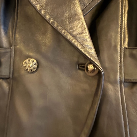 Wilson Black Leather Jacket Size Medium Cool Buttons - Picture 2 of 9